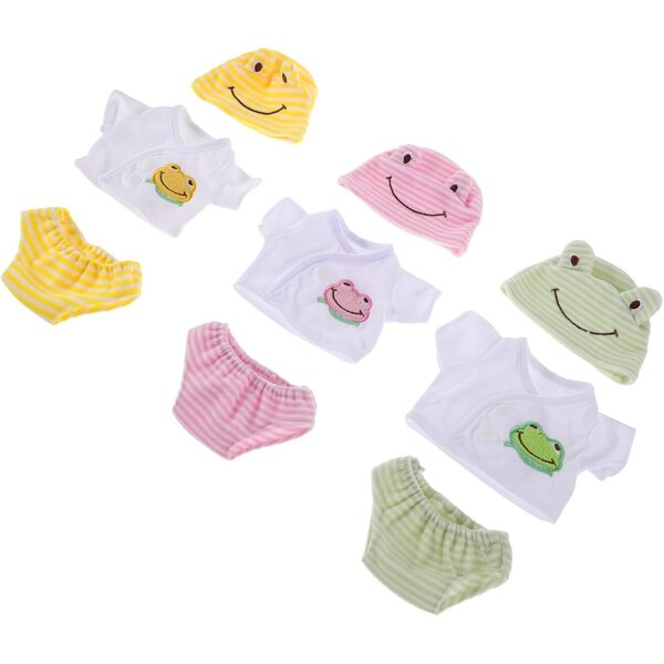 Set Abbigliamento Bambole 30 cm: 3 T-Shirt e Shorts Colorati per Bambina
