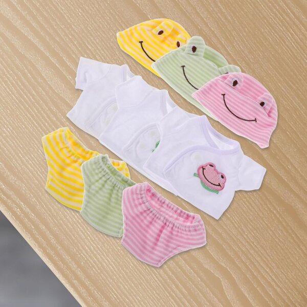 Set Abbigliamento Bambole 30 cm: 3 T-Shirt e Shorts Colorati per Bambina