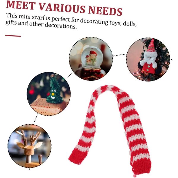 20 Mini Foulards Righe Rosso Bianco per Bamboles - Accessori Feste e Artigianato