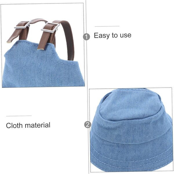Puppenkleidungsset mit blauem Hut und Latzhose, modisches Outfit 10 cm