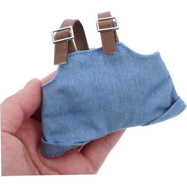 Puppenkleidungsset mit blauem Hut und Latzhose, modisches Outfit 10 cm
