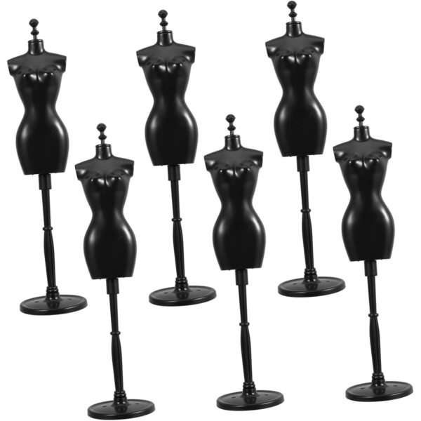 Set 6 Manichini in Plastica per Vestiti di Bambola, Stand Miniature Facili da Usare