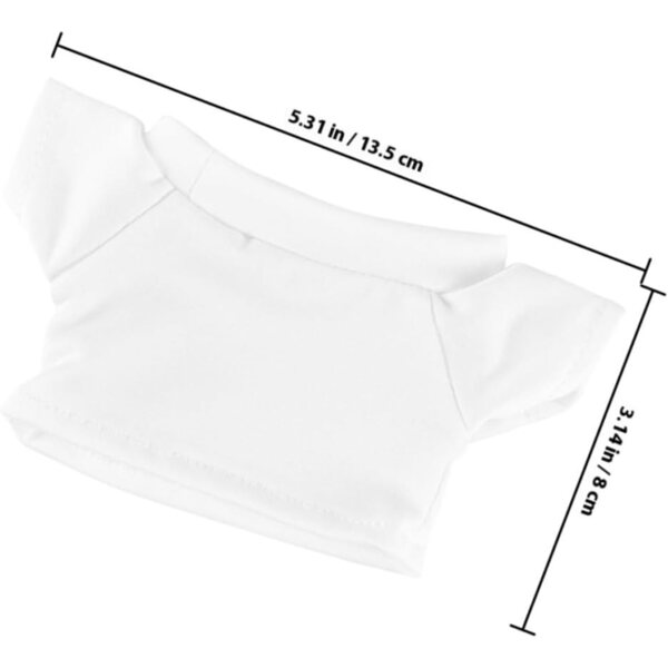 Set 4 T-shirt in Cotone morbido per Orsi di Peluche 13,5x8 cm Decorativi Facili da Indossare