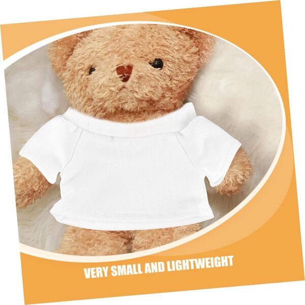 Set 4 T-shirt in Cotone morbido per Orsi di Peluche 13,5x8 cm Decorativi Facili da Indossare