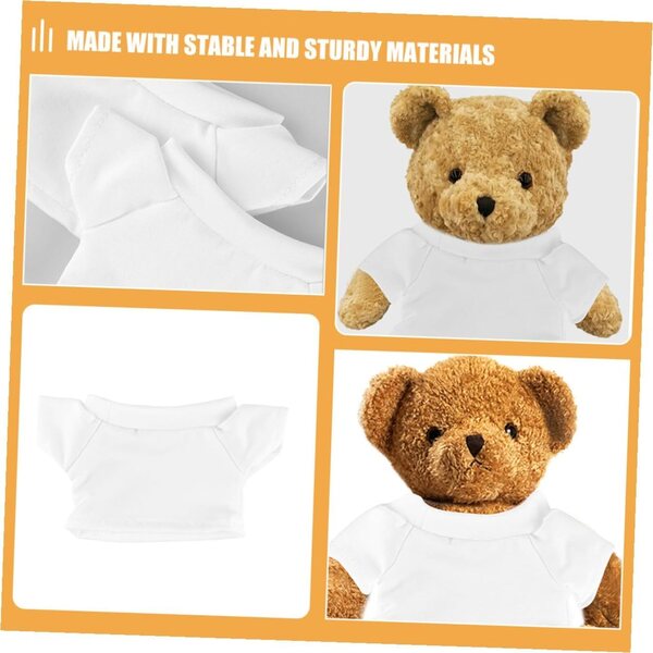 Set 4 T-shirt in Cotone morbido per Orsi di Peluche 13,5x8 cm Decorativi Facili da Indossare