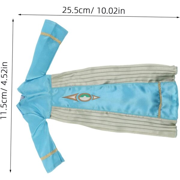 Set 4 Abiti per Bambola Abaya Azzurro Cielo Abbigliamento Modesto per Eid e Ramadan