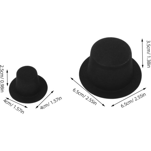 Set 60 Mini Cappelli a Cilindro per Pupazzi di Neve e Decorazioni DIY