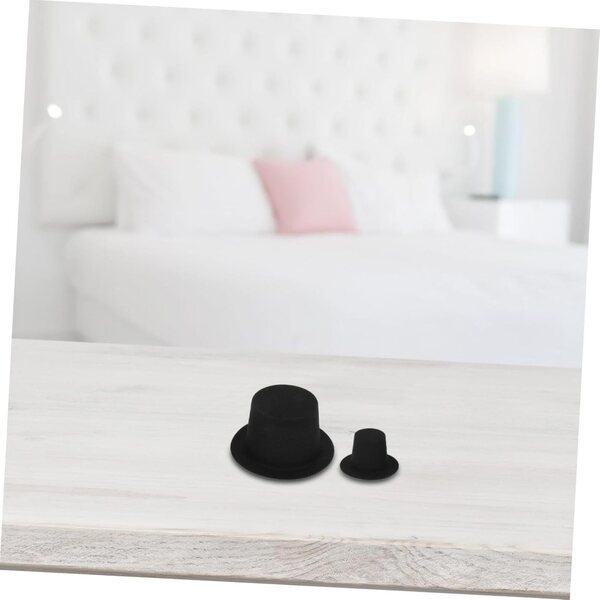 ORFOFE Set mit 60 schwarzen Mini-Hüten für Puppen und kreative DIY-Dekorationen