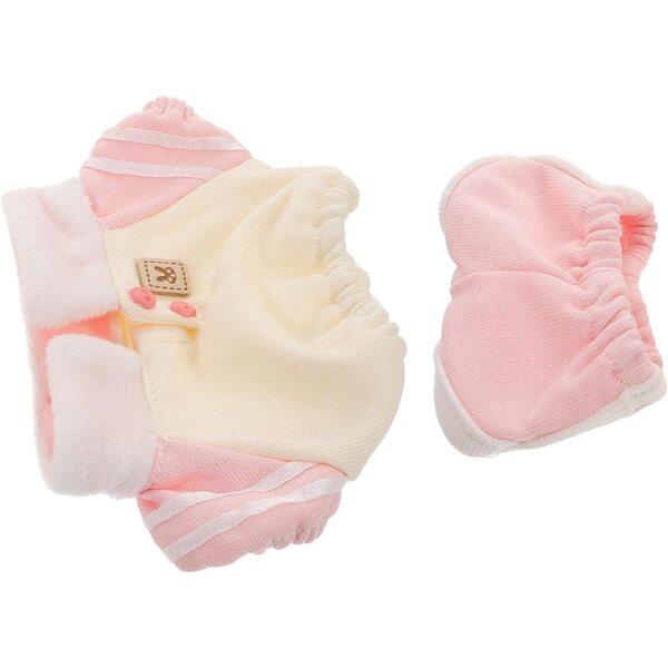 Doll Clothing Set: Sweatshirt with Lapel Collar and Pink Cotton Pants