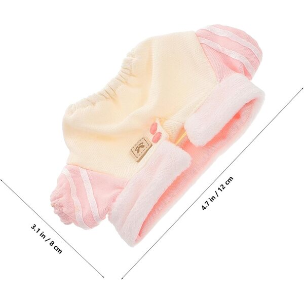 Doll Clothing Set: Sweatshirt with Lapel Collar and Pink Cotton Pants