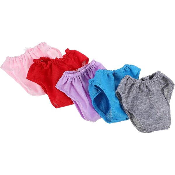 Set 5 Culottes Elastiche per Bambole - Accessori Abbigliamento Gioco e Déguisement