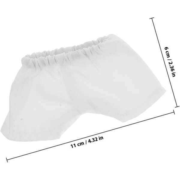 Set 4 Shorts bianchi in peluche per bambole da 20 cm, morbidi e adorabili