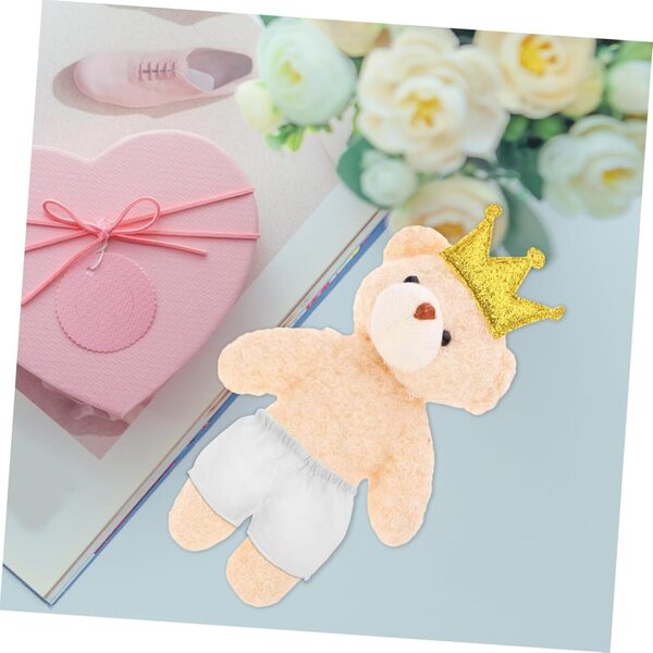 Set 4 Shorts bianchi in peluche per bambole da 20 cm, morbidi e adorabili