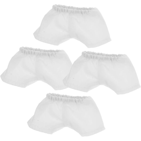 Shorts in Peluche Bianchi per Bambole 18 Pollici - Set da 4 Mini Culottes Riutilizzabili