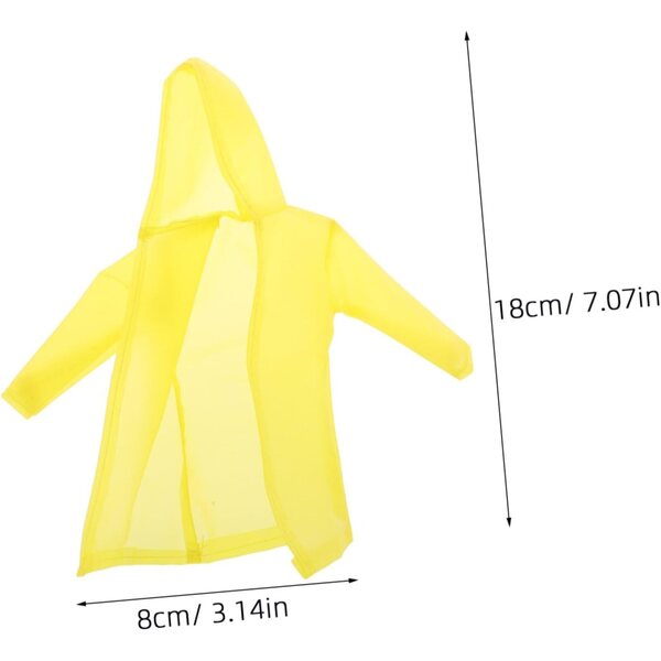 Impermeabile Giallo per Bambole con Gilet, Pantaloni e Stivali, Abbigliamento Realistico