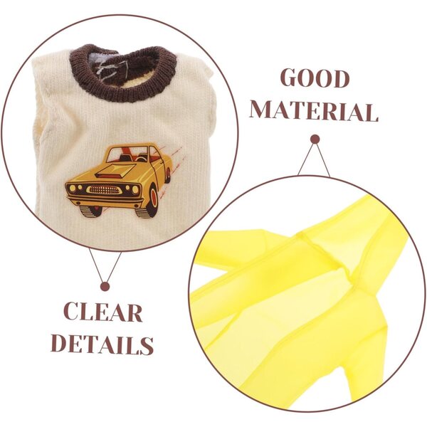 Impermeabile Giallo per Bambole con Gilet, Pantaloni e Stivali, Abbigliamento Realistico