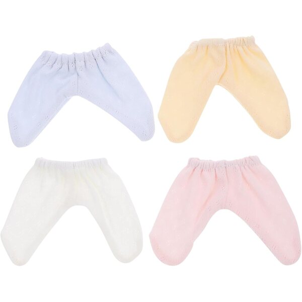 Set 4 Pantaloni in Tessuto per Bambole 20 cm, Accessori Colorati, Morbidi e Resilienti