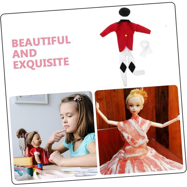Set Abbigliamento Equitazione per Bambole 11" Rosso Vivace con Accessori Completi