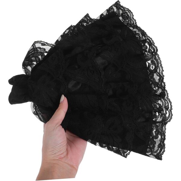 2er-Set Brautkleider für Puppen aus schwarzer und weißer Spitze – elegante Miniaturkleidung