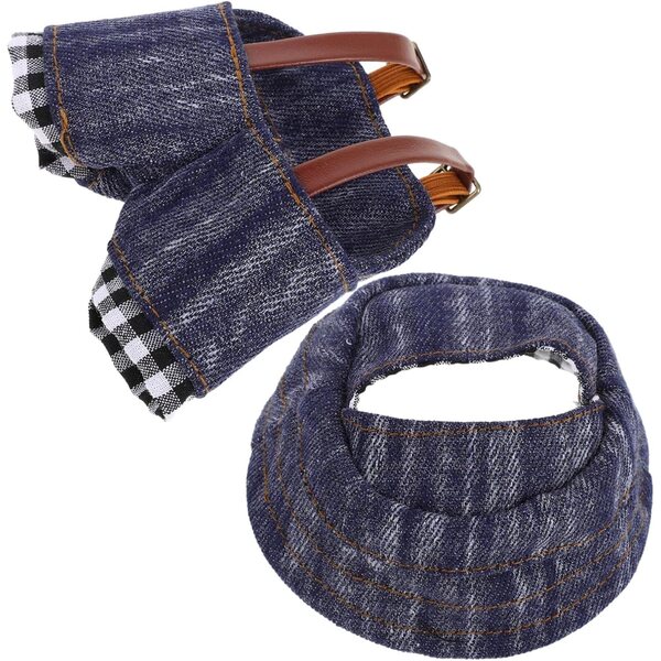 Set Vestiario DIY per Bambole con Cappello Cowboy in Denim e Tessuto Kawaii