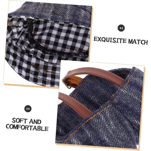 Set Vestiario DIY per Bambole con Cappello Cowboy in Denim e Tessuto Kawaii