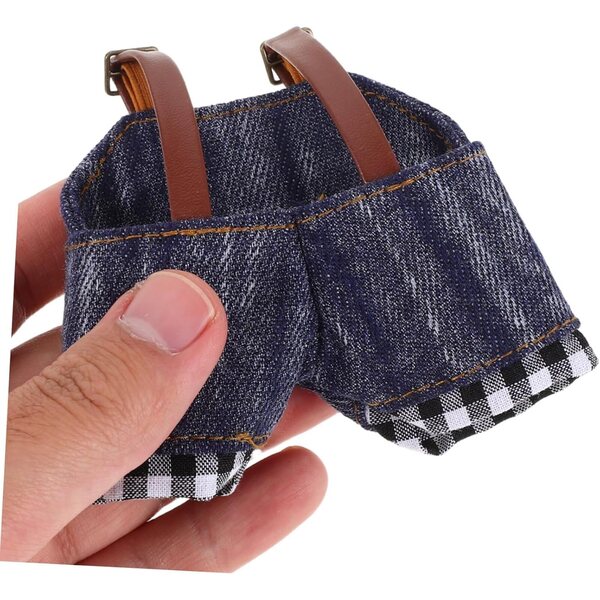 Set Vestiario DIY per Bambole con Cappello Cowboy in Denim e Tessuto Kawaii