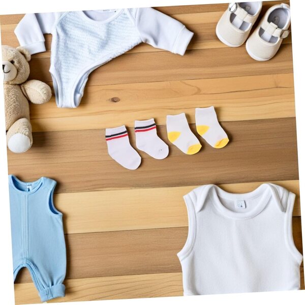 Set mit 9 Paar bunten Baumwoll-Minisocken für 18-Zoll-Puppen