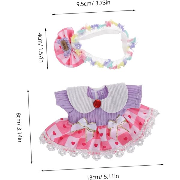Kleidung und Accessoires für ORFOFE-Puppen: Passendes Kleid und Blumenstirnband