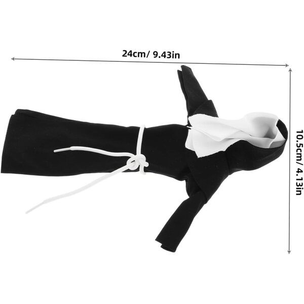 Costume realistico da suora per peluche nero con collana argentata GARIOUANS