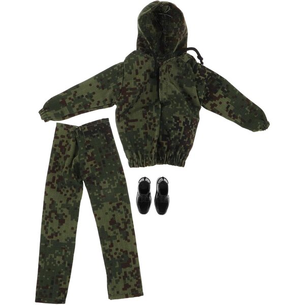 Uniforme Militare Mimetica per Bambolotto da 30 cm con Felpa e Berretto