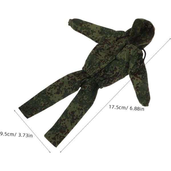 Uniforme Militare Mimetica per Bambolotto da 30 cm con Felpa e Berretto
