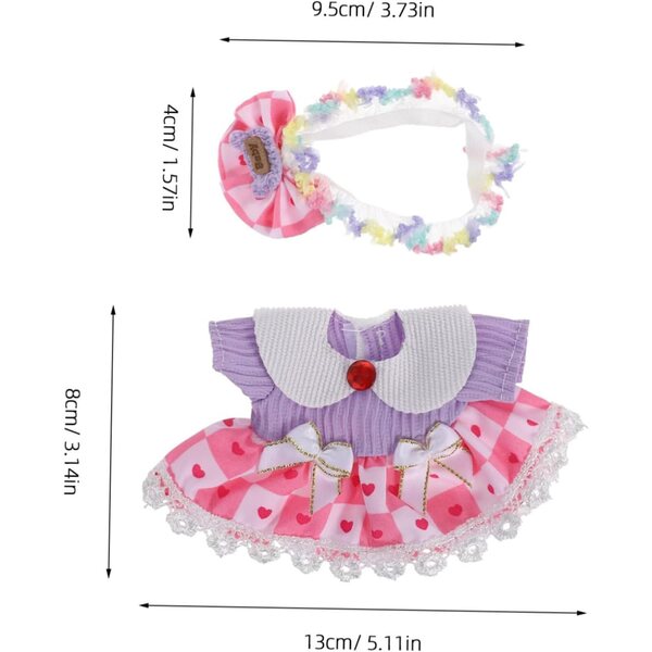 Set Abiti per Bambola con Gonna di Tulle e Accessori - Facile da Vestire e Compatibile