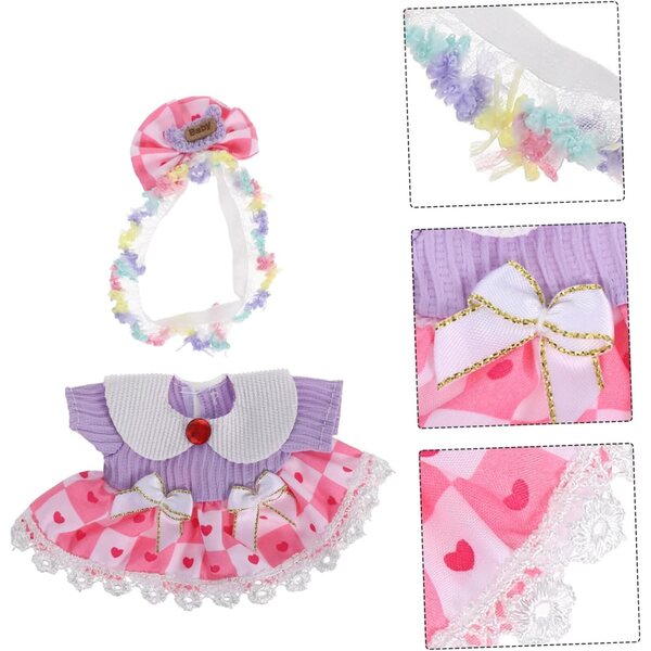 Set Abiti per Bambola con Gonna di Tulle e Accessori - Facile da Vestire e Compatibile