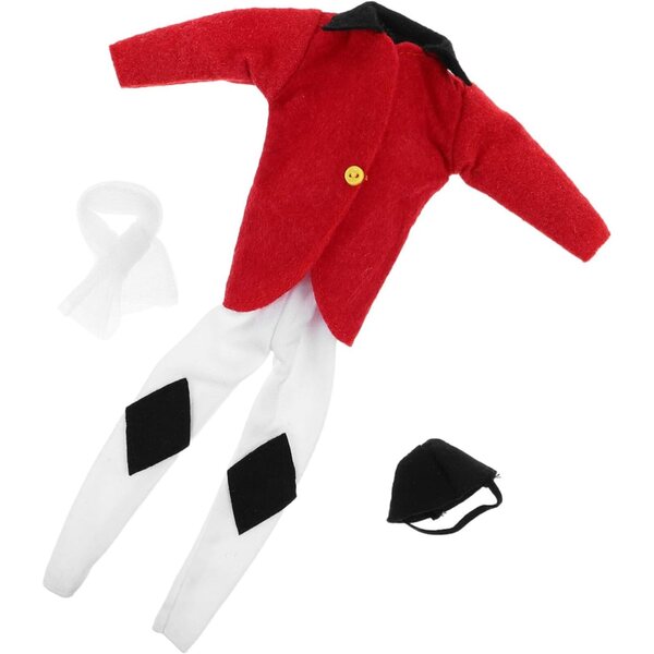 Set completo di abbigliamento equitazione per bambole 11 pollici con cappello e sciarpa