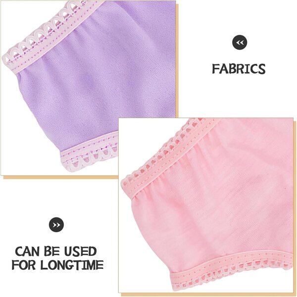 Culottes Miniature per Bambole 2 Pezzi - Sottovesti Colorate e Morbide per Bambole