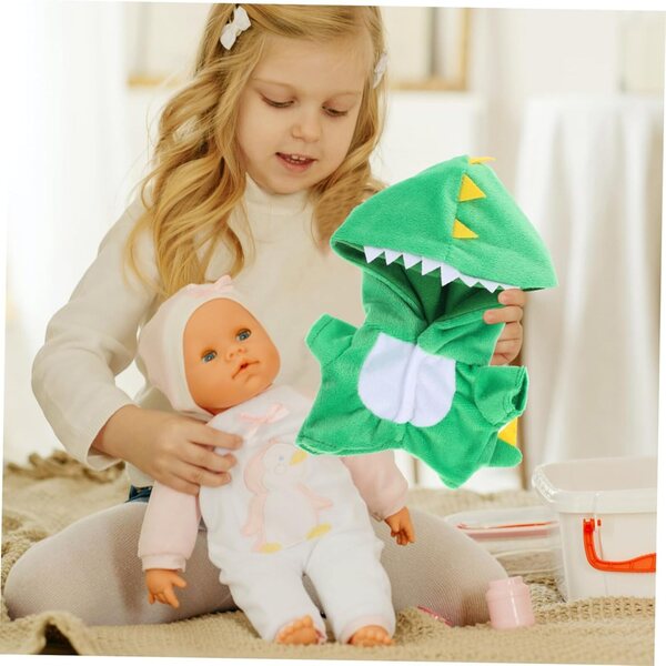 Costume Dinosaure in Peluche per Pupo 20 cm - Vestito Morbido, Resistente e Facile da Usare