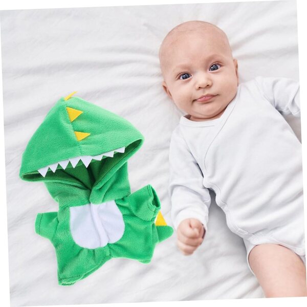 Costume Dinosaure in Peluche per Pupo 20 cm - Vestito Morbido, Resistente e Facile da Usare