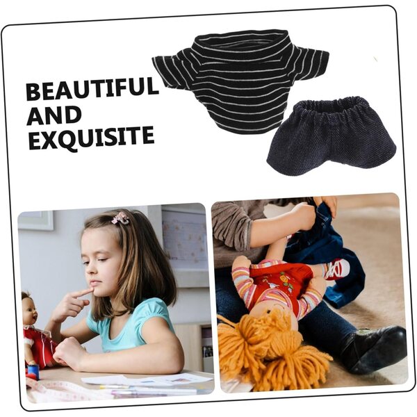 Costume Orsetto per Bambole con Camicia e Pantaloni Morbidi per Bambine