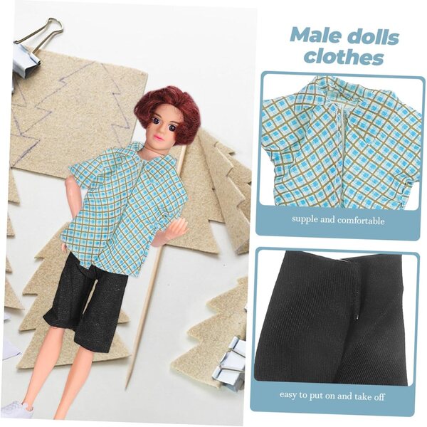 Set 4 Abiti Casual per Bambole Maschio 11,5 Pollici - Moda Miniature GARIOUANS