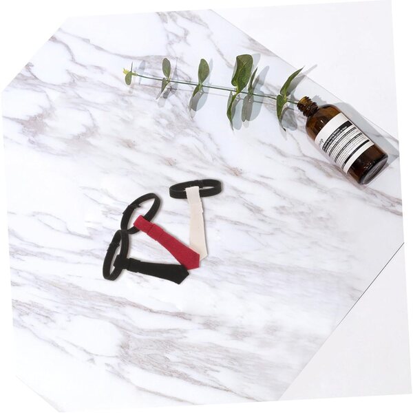 Levemolo Set 3 Mini Cravatte per Bambole Eleganti in Tessuto Nero Bianco Rosso