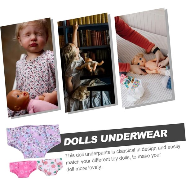 Set mit 3 verstellbaren Mini-Culottes für 18-Zoll-Puppen – weiche und widerstandsfähige Slips
