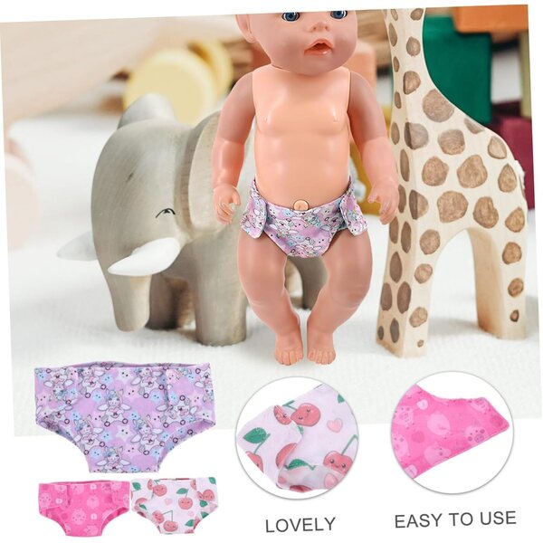Set mit 3 verstellbaren Mini-Culottes für 18-Zoll-Puppen – weiche und widerstandsfähige Slips