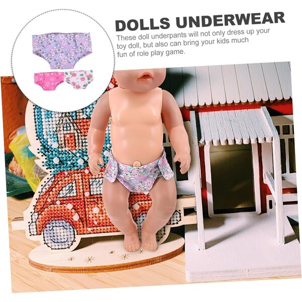 Set mit 3 verstellbaren Mini-Culottes für 18-Zoll-Puppen – weiche und widerstandsfähige Slips