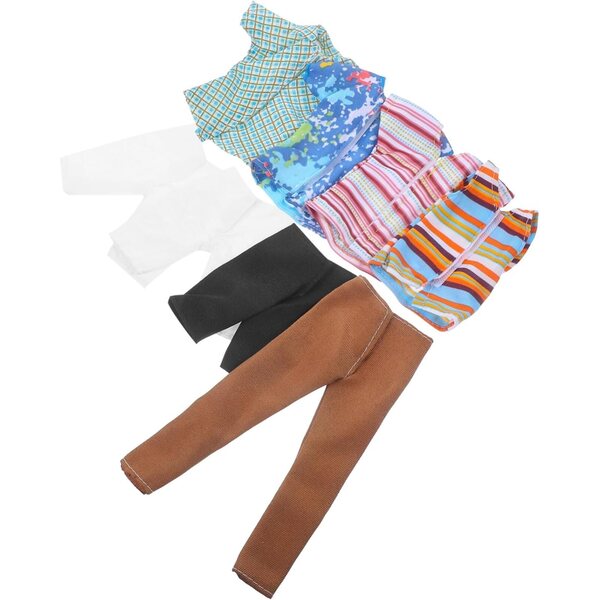 KOMBIUDA 4 Set di Abiti Miniature Lavabili per Bambole Maschili 10cm