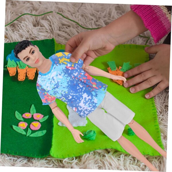 KOMBIUDA 4 Set di Abiti Miniature Lavabili per Bambole Maschili 10cm