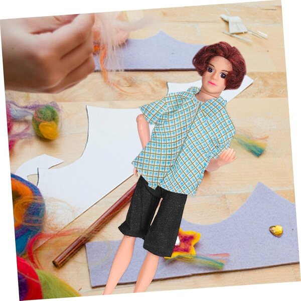 KOMBIUDA 4 Set di Abiti Miniature Lavabili per Bambole Maschili 10cm