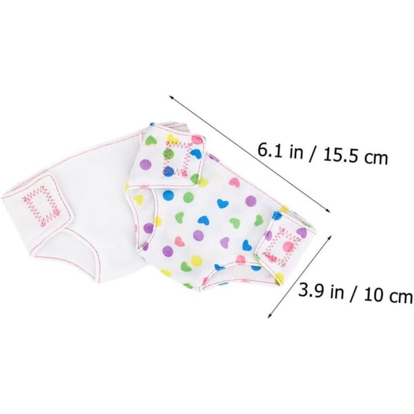 Set 4 Pannolini in Tessuto Regolabili per Bambole 45 cm, Accessori Lavabili e Riutilizzabili