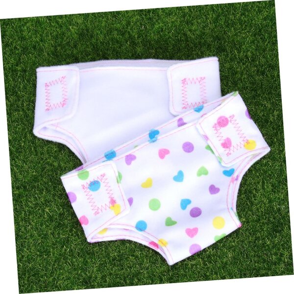Set 4 Pannolini in Tessuto Regolabili per Bambole 45 cm, Accessori Lavabili e Riutilizzabili
