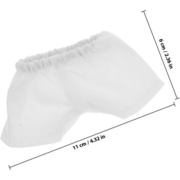 Shorts in peluche bianchi morbidi per bambole 35-45 cm, set 4 pz accessori moda