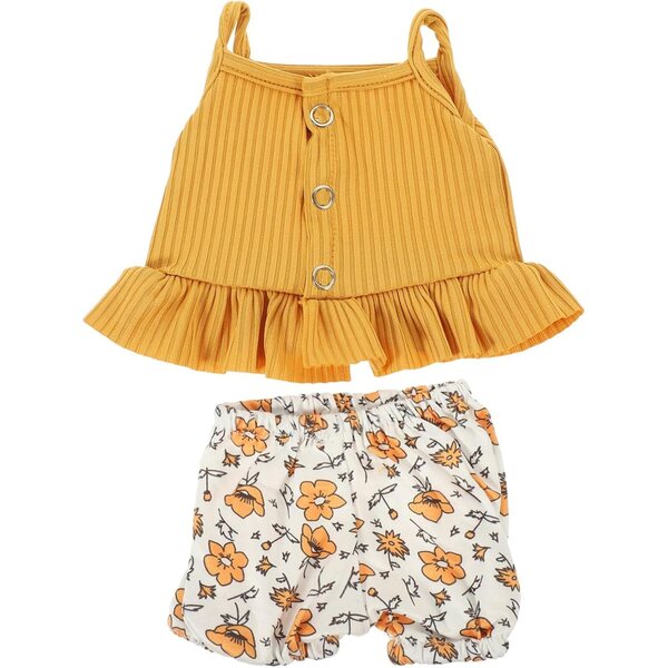 Bekleidungsset für 43-cm-Puppen: Tanktop und Shorts aus weichem Stoff